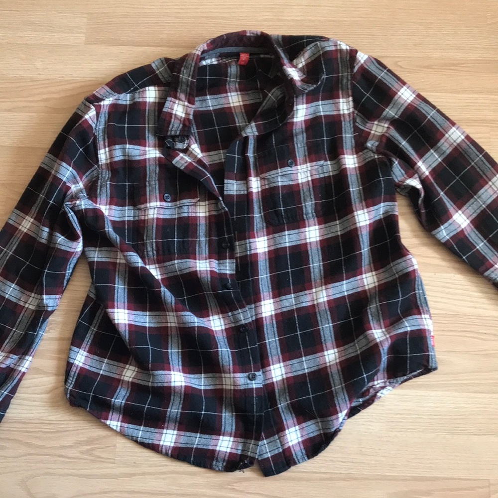 Red black and white flannel